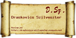 Draskovics Szilveszter névjegykártya