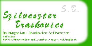 szilveszter draskovics business card